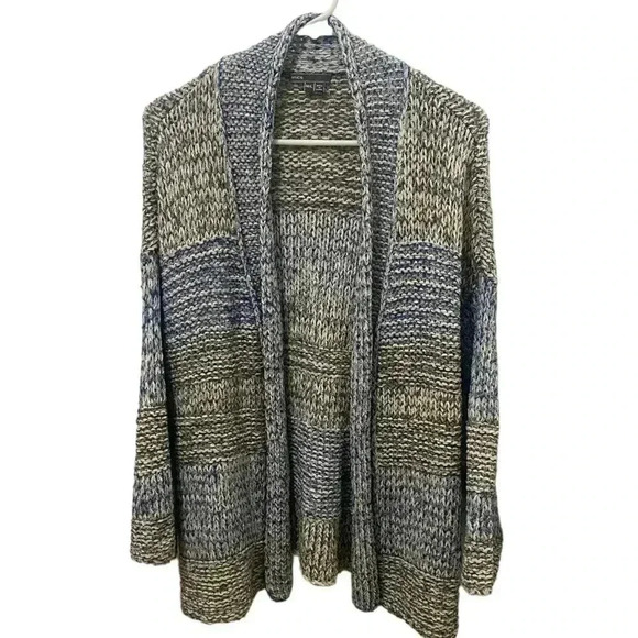 Vince Chunky Knit Striped Oversized Cardigan Size M/L - Picture 1 of 5